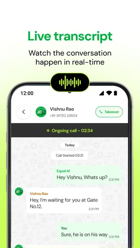 Equal AI - AI Call Assistant screenshot