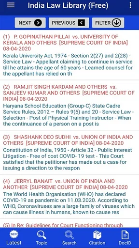 India law Library (Law App) screenshot