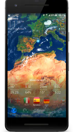 3D EARTH PRO - local forecast screenshot