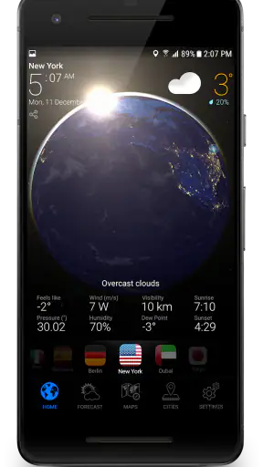 3D EARTH PRO - local forecast screenshot
