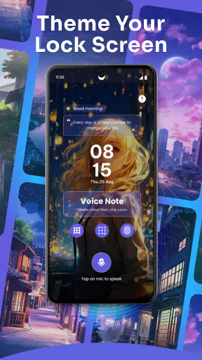 AI Voice Lock Screen: AI Note screenshot