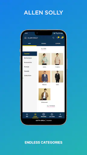 Allen Solly Shopping App screenshot