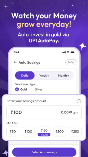 Aura - India's Gold Saving App screenshot