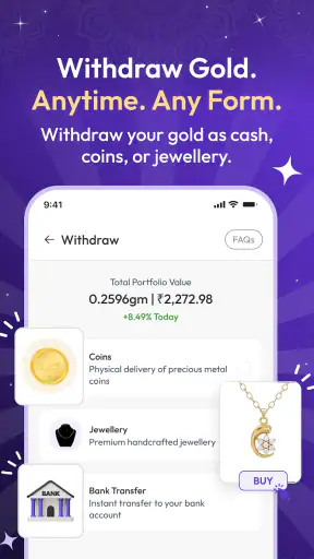 Aura - India's Gold Saving App screenshot