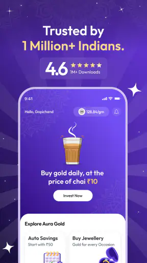 Aura - India's Gold Saving App screenshot