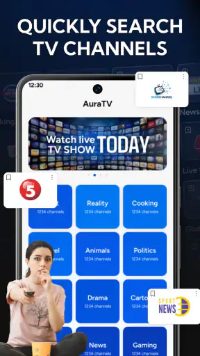 AuraTV: Watch Movies & TV Live screenshot