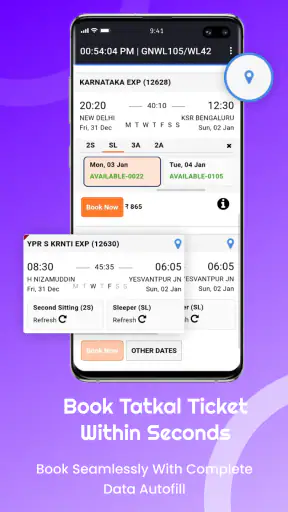 Auto Train Ticket Booking screenshot