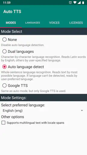 Auto TTS screenshot