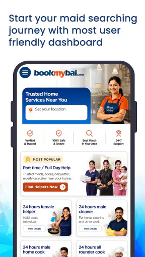Bookmybai - Maids, Cook, Nanny screenshot