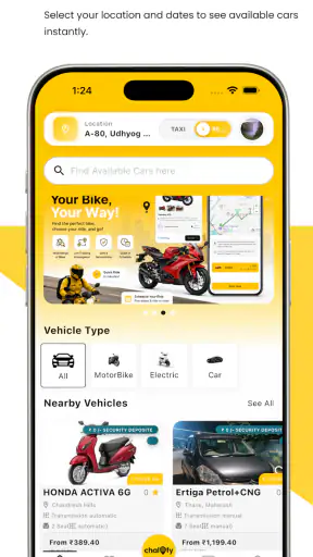 Chalofy: Rent & Ride! screenshot