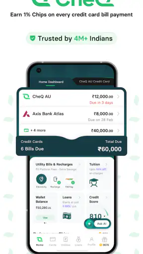 CheQ: Credit Bill Payments screenshot