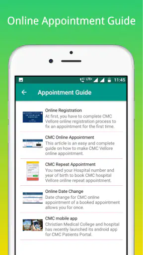 CMC Vellore Patient Guide screenshot
