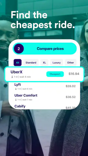 Compare rideshares & taxis screenshot