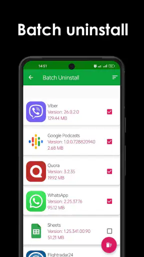 Delete apps - Uninstall apps screenshot