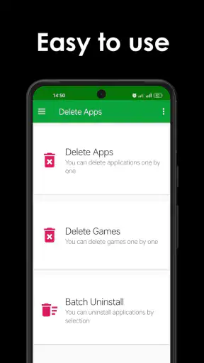 Delete apps - Uninstall apps screenshot