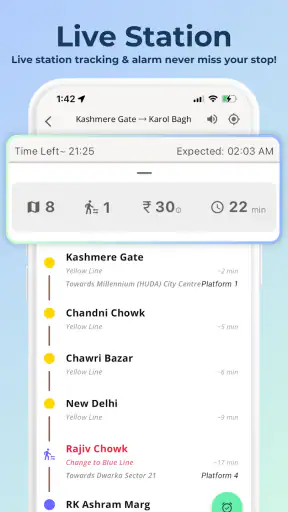 Delhi Metro Route Map screenshot