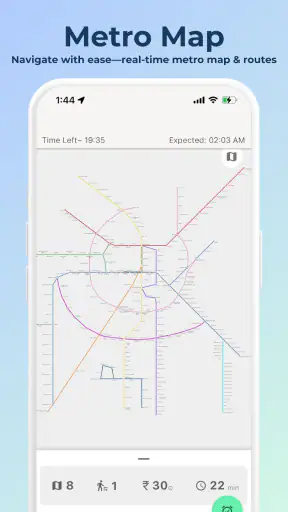 Delhi Metro Route Map screenshot