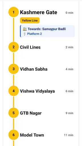Delhi NCR Metro Navigatior screenshot
