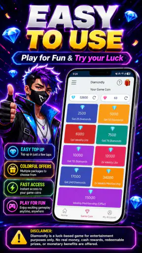 Diamondly: Play Win FFDiamonds screenshot