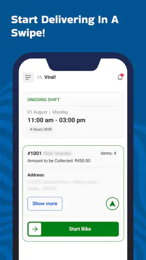 Domino’s Delivery Partner App screenshot