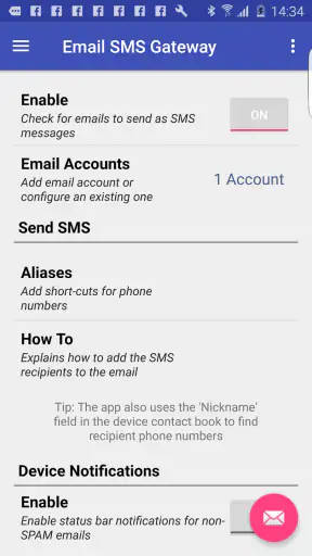 Email To SMS Gateway screenshot