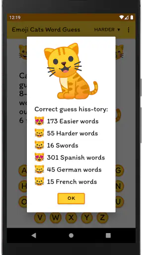 Emoji Cats Word Guess screenshot
