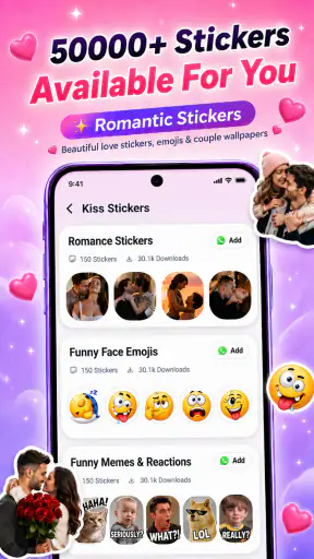 Emoji Love Wallpaper WASticker screenshot