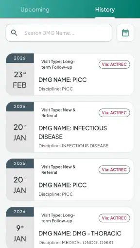 EMR-TMH and ACTREC screenshot