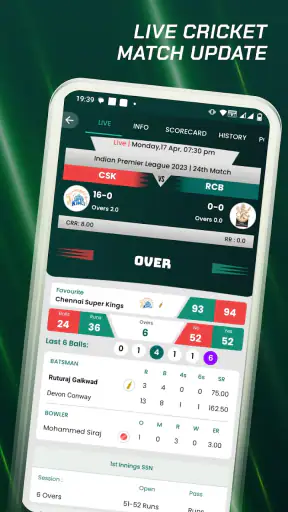 Fast Cricket Live Line screenshot