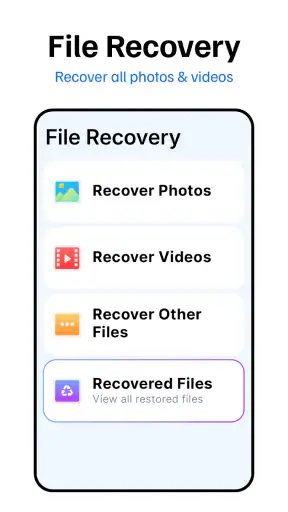 File Recovery Photo, Video screenshot