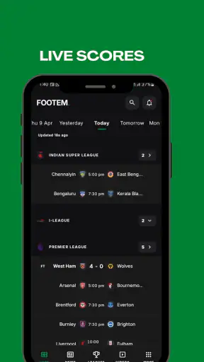 Footem: Live Scores & News screenshot