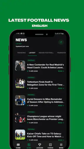Footem: Live Scores & News screenshot