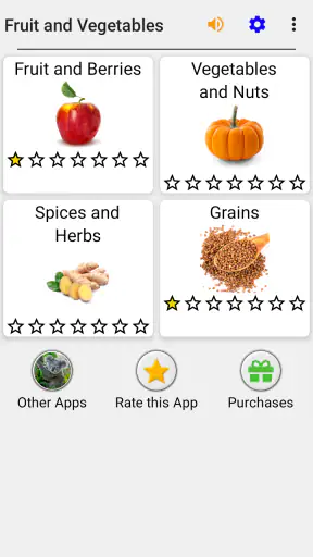 Fruit and Vegetables - Quiz screenshot