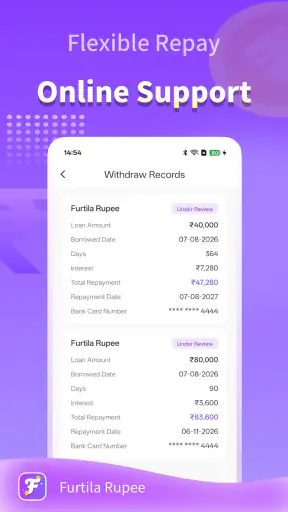 Furtila Rupee-Credit Line screenshot