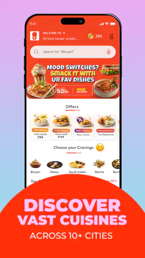 Gintaa: Food Ordering App screenshot