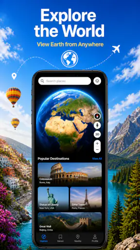 GPS Camera & Live Earth Map screenshot