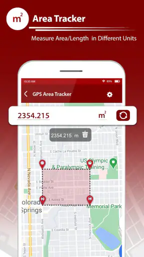 GPS फ़ील्ड क्षेत्र माप ऐप screenshot