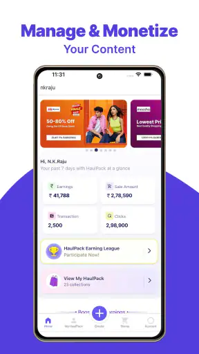 HaulPack: Influencers Earning screenshot