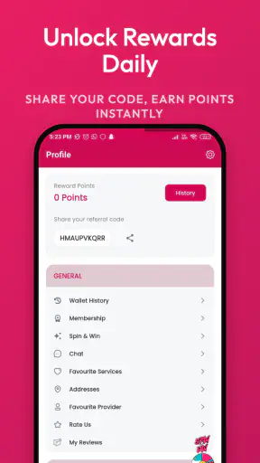 Hello Mam salon at Home App screenshot