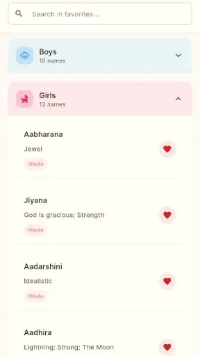 Hindu Baby Names With Meanings screenshot