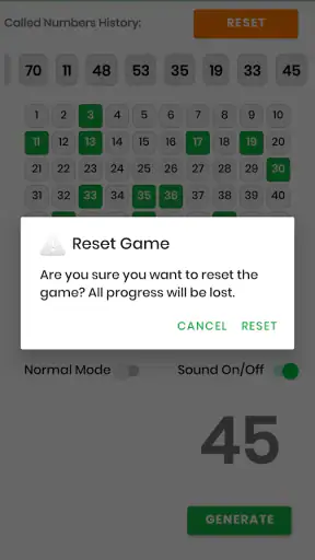 Housie Number Generator screenshot