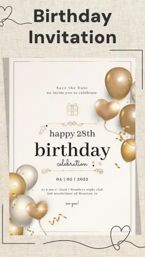 Invitation Card Maker + RSVP screenshot