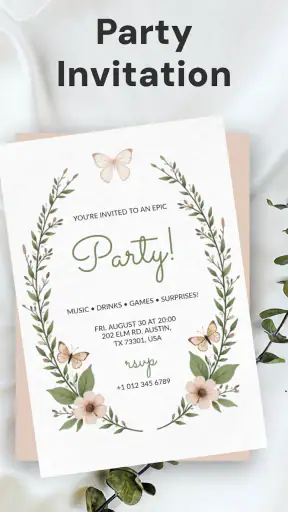 Invitation Card Maker + RSVP screenshot