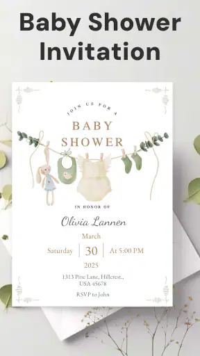 Invitation Card Maker + RSVP screenshot