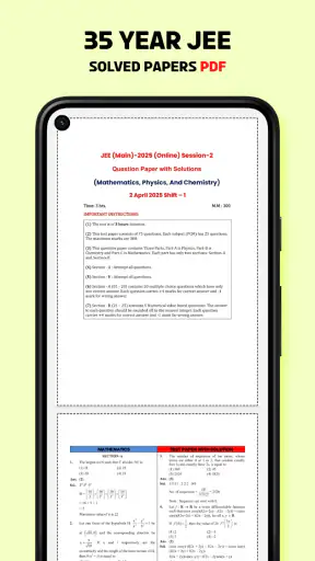JEE Main Previous Year Paper screenshot