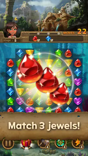 Jewels Atlantis: Puzzle game screenshot