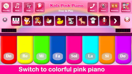 Kids Pink Piano screenshot