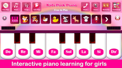 Kids Pink Piano screenshot