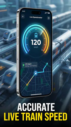 Live Train Speedometer: GPS screenshot