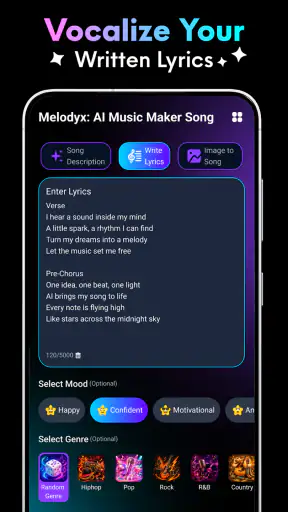 MelodyX: AI Music Maker Song screenshot